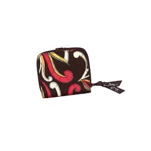 NEW WITHOUT TAGS women Vera Bradley Puccini Small Fold Wallet Floral Brown